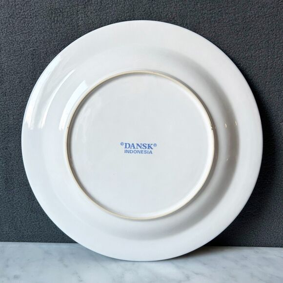 Dansk Tulip Dinner Plate Red Blue Yellow Tulips on Rim 11" Dansk Indonesia - Picture 2 of 2